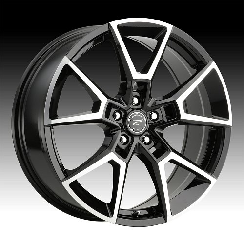 Platinum 462U Matrix Machined Gloss Black Custom Wheels 1